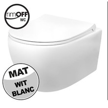 Creavit Aloni Randloos Hangtoilet met bidet Mat Wit incl. Toiletbril softclose