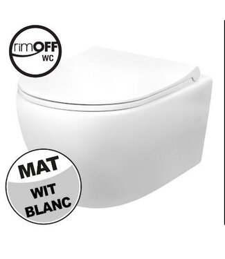 CREAVIT Creavit Aloni Randloos Hangtoilet met bidet Mat Wit incl. Toiletbril softclose