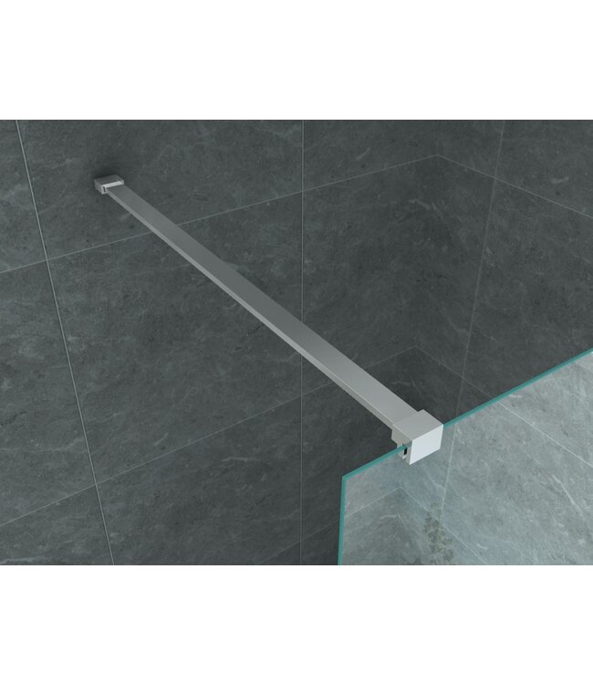 Inloopdouche Stern Mat Glas 140x200cm Chroom Profiel 8mm Veiligheidsglas Melkglas Easy Clean