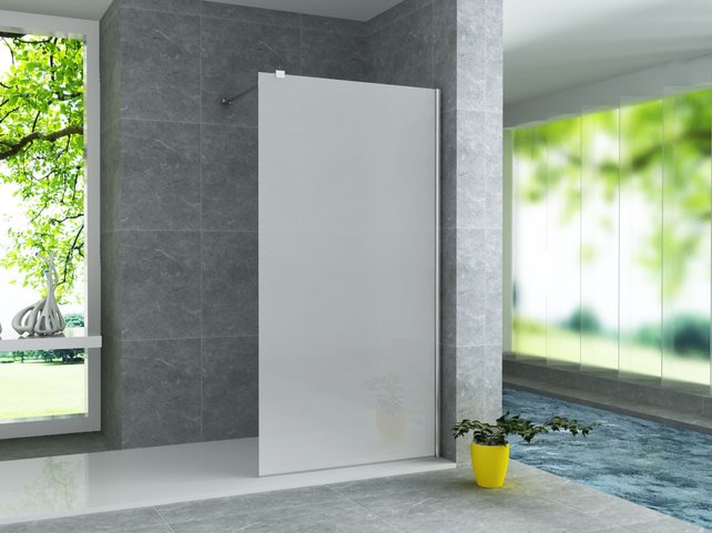 Inloopdouche Stern Mat Glas 90x200cm Chroom Profiel 8mm Veiligheidsglas Melkglas Easy Clean