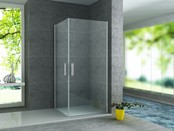 Aloni Douchecabine Vierkant Dubbele Swingdeur 90x90x190cm Antikalk Helder Glas Chroom Profiel 6mm Veiligheidsglas Easy Clean