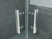 Aloni Douchecabine Vierkant Dubbele Swingdeur 90x90x190cm Antikalk Helder Glas Chroom Profiel 6mm Veiligheidsglas Easy Clean