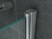 Aloni Douchecabine Vierkant Dubbele Swingdeur 90x90x190cm Antikalk Helder Glas Chroom Profiel 6mm Veiligheidsglas Easy Clean