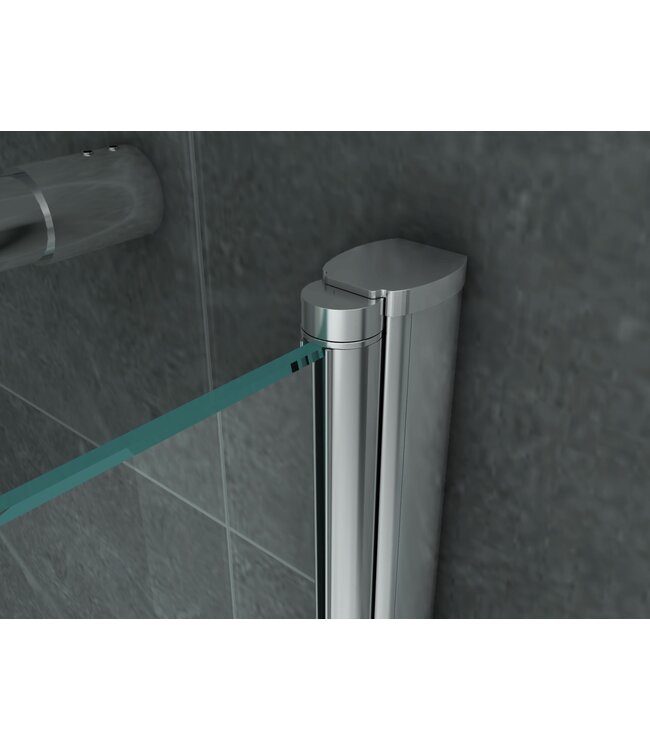 CREAVIT Aloni Douchecabine Vierkant Dubbele Swingdeur 90x90x190cm Antikalk Helder Glas Chroom Profiel 6mm Veiligheidsglas Easy Clean