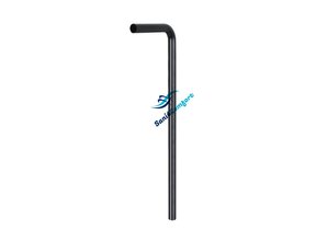 Vloerbuis Zwart Mat 75cm Aansluit buis vloer 32mm Metaal