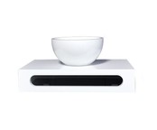 Mini Toilet Fonteinset Parro Zwart Solid Surface Handdoekhouder waskom luxe koud water Kraan Cinci Pushup en Sifon Zwart 40x22x8cm