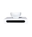 Mini Toilet Fonteinset Parro Zwart Solid Surface Handdoekhouder waskom luxe koud water Kraan Cinci Pushup en Sifon Zwart 40x22x8cm