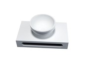 Mini Toilet Fonteinset Parro Zwart Solid Surface Handdoekhouder waskom luxe koud water Kraan Cinci Pushup en Sifon Zwart 40x22x8cm