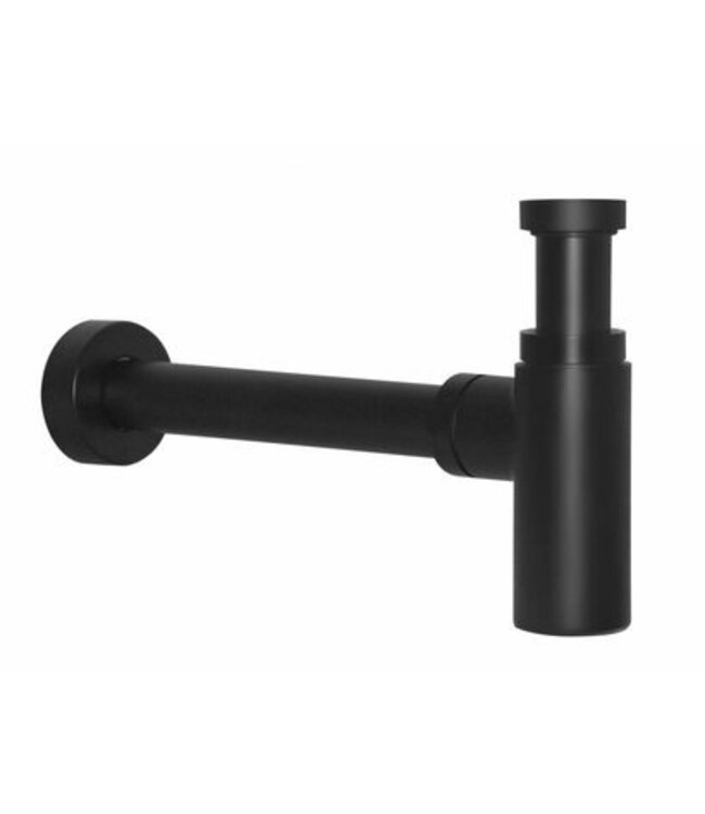 Mini Toilet Fonteinset Parro Zwart Solid Surface Handdoekhouder waskom luxe koud water Kraan Cinci Pushup en Sifon Zwart 40x22x8cm