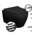Creavit hangtoilet set aloni zwart mat randloos met bidetsproeier incl softclose toiletbril en omstelkraan