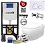 CREAVIT Creavit Hangtoilet Set Aloni Wit Mat randloos met bidet incl softclose toiletbril bidetkraan