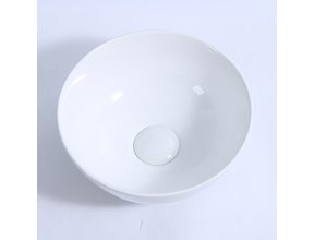 Waskom Opbouw Sienna Rond 28x10cm Keramiek Wit