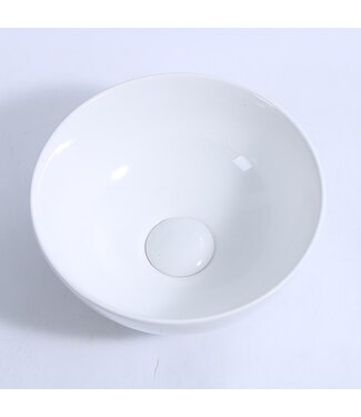 Waskom Opbouw Sienna Rond 28x10cm Keramiek Wit