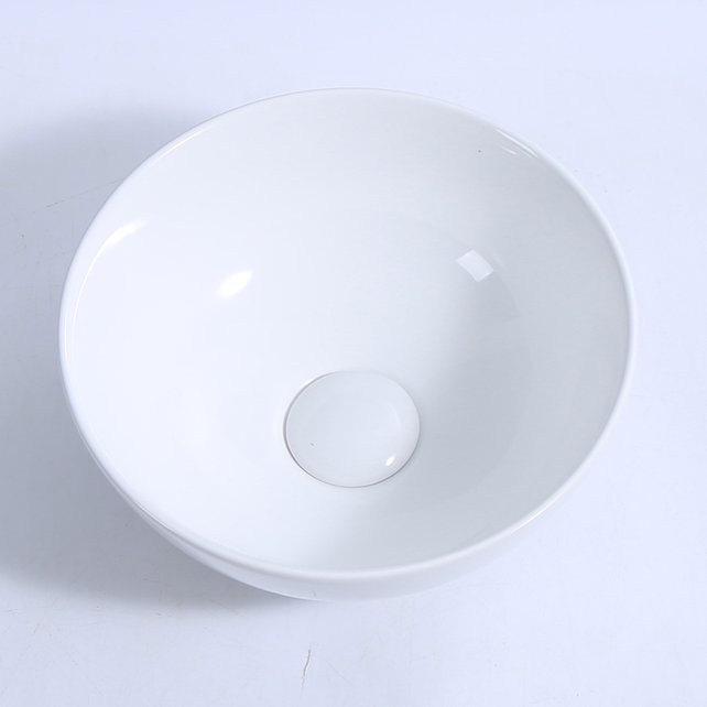 Waskom Opbouw Sienna Rond 28x10cm Keramiek Wit Waskom Opbouw Sienna Rond 28x10cm Keramiek Wit