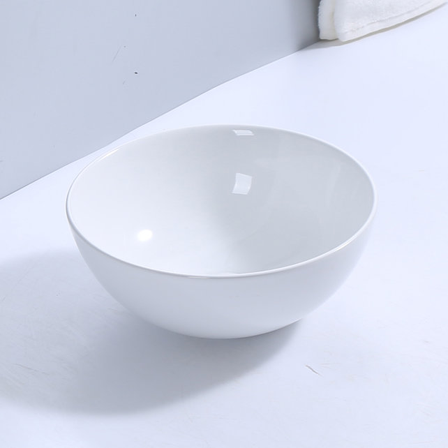 Waskom Opbouw Sienna Rond 28x10cm Keramiek Wit Waskom Opbouw Sienna Rond 28x10cm Keramiek Wit