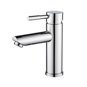 Wastafelkraan Eva Opbouw Laag Rond Chroom 1 Greeps