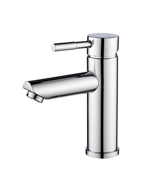 SANI-SUPPLY Wastafelkraan Eva Opbouw Laag Rond Chroom 1 Greeps