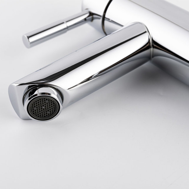 Wastafelkraan Eva Opbouw Laag Rond Chroom 1 Greeps