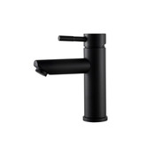 Wastafelkraan Eva Opbouw Laag Rond Mat Zwart 1 Greeps Wastafelkraan Eva Opbouw Laag Rond Mat Zwart 1 Greeps