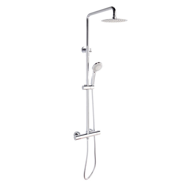 Opbouw Regendouche set Leva Chroom 30 cm Hoofddouche Thermostaatkraan incl. Handdouche Opbouw Regendouche set Leva Chroom 30 cm Hoofddouche Thermostaatkraan incl. Handdouche