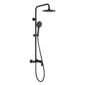 Opbouw Regendouche set Lima Mat Zwart 20 cm Hoofddouche Thermostaatkraan incl. Handdouche Opbouw Regendouche set Lima Mat Zwart 20 cm Hoofddouche Thermostaatkraan incl. Handdouche