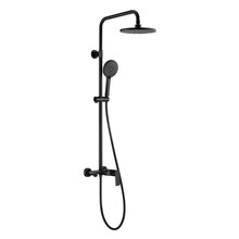 Opbouw Regendouche set Lima Mat Zwart 20 cm Hoofddouche Thermostaatkraan incl. Handdouche