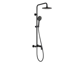 Opbouw Regendouche set Lima Mat Zwart 20 cm Hoofddouche Thermostaatkraan incl. Handdouche