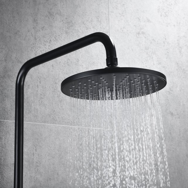 Opbouw Regendouche set Lima Mat Zwart 20 cm Hoofddouche Thermostaatkraan incl. Handdouche Opbouw Regendouche set Lima Mat Zwart 20 cm Hoofddouche Thermostaatkraan incl. Handdouche