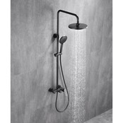 Opbouw Regendouche set Lima Mat Zwart 20 cm Hoofddouche Thermostaatkraan incl. Handdouche Opbouw Regendouche set Lima Mat Zwart 20 cm Hoofddouche Thermostaatkraan incl. Handdouche