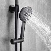 Opbouw Regendouche set Lima Mat Zwart 20 cm Hoofddouche Thermostaatkraan incl. Handdouche Opbouw Regendouche set Lima Mat Zwart 20 cm Hoofddouche Thermostaatkraan incl. Handdouche