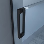 Douchecabine 80x80 - Azura Glazen Douchecabine - Draaideur 8mm Glas Vierkant - Profiel Mat Zwart