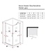 Douchecabine 80x80 - Azura Glazen Douchecabine - Draaideur 8mm Glas Vierkant - Profiel Mat Zwart