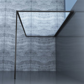 Inloopdouche Bailey 110x200cm Antikalk Helder Glas Mat Zwart 8mm Veiligheidsglas Easy Clean