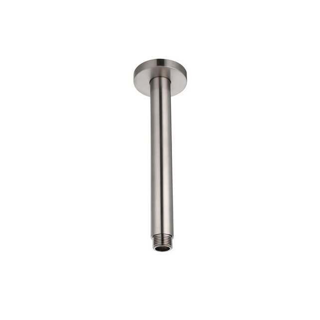 Douchearm Effeze Plafond 20cm Rond Messing Brons Geborsteld Douchearm Effeze Plafond 20cm Rond Messing Brons Geborsteld