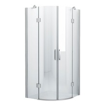 Douchecabine Kwartrond Draaideur 100x100x200cm Antikalk Helder Glas Chroom Profiel 8mm Veiligheidsglas Easy Clean