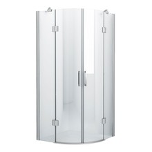 Douchecabine Kwartrond Draaideur 100x100x200cm Antikalk Helder Glas Chroom Profiel 8mm Veiligheidsglas Easy Clean