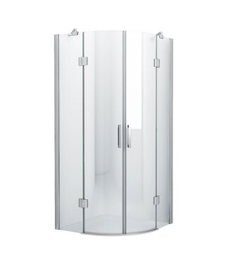 Douchecabine Kwartrond Draaideur 100x100x200cm Antikalk Helder Glas Chroom Profiel 8mm Veiligheidsglas Easy Clean