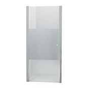 Glazen Douchedeur 70cm - Mania Helder/mat Glas Nisdeur met L/R Draaideur - Verstelbaar Swingdeur met Antikalk Glazen Douchedeur 70cm - Mania Helder/mat Glas Nisdeur met L/R Draaideur - Verstelbaar Swingdeur met Antikalk