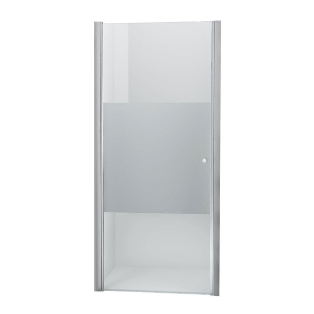 Glazen Douchedeur 70cm - Mania Helder/mat Glas Nisdeur met L/R Draaideur - Verstelbaar Swingdeur met Antikalk Glazen Douchedeur 70cm - Mania Helder/mat Glas Nisdeur met L/R Draaideur - Verstelbaar Swingdeur met Antikalk