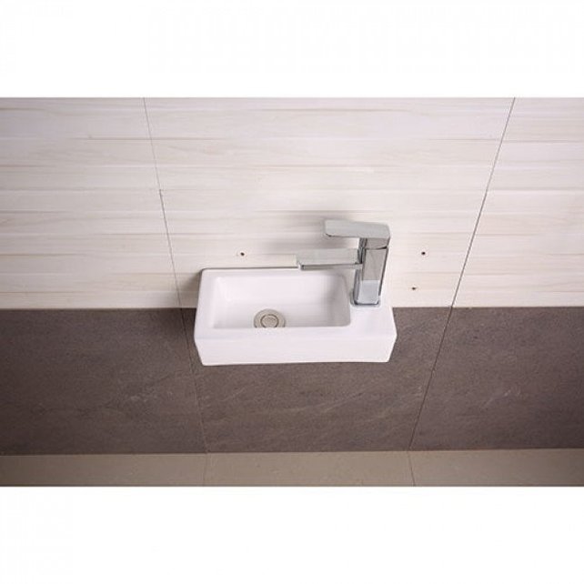 Fontein Rechthoek Rechts 36,5x18x9cm - Toiletfontein kopen? Fonteinen aanbieding