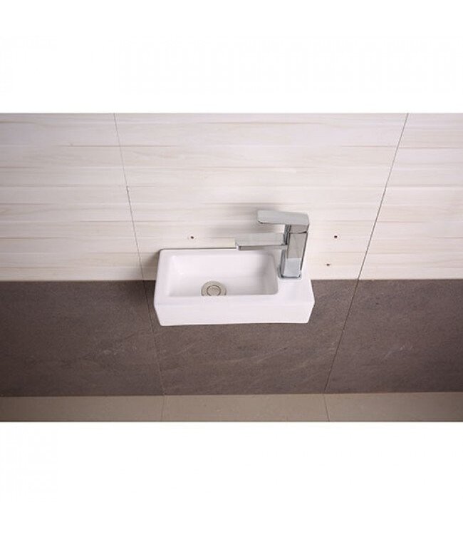 Fontein Rechthoek Rechts 36,5x18x9cm - Toiletfontein kopen? Fonteinen aanbieding