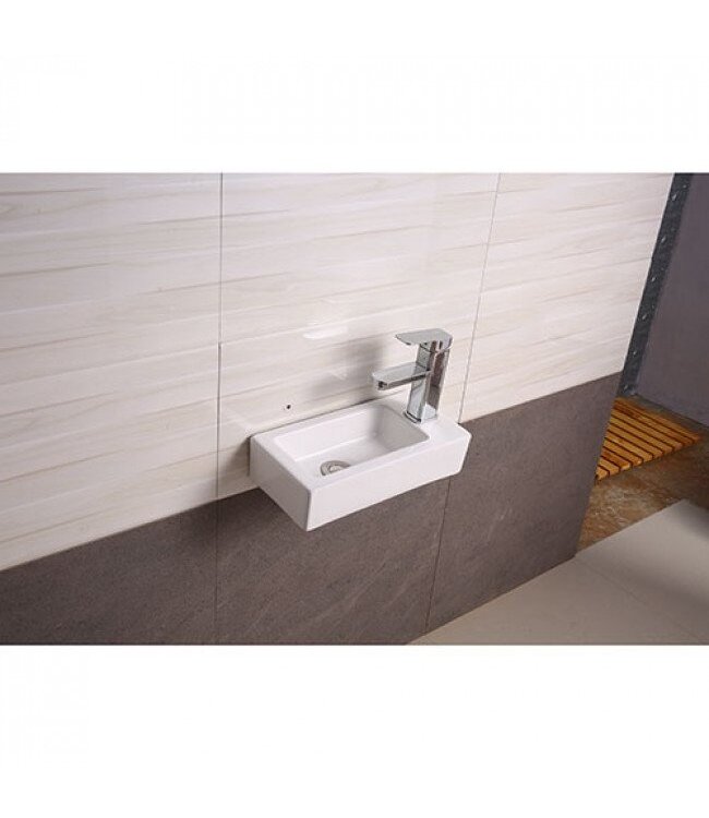 Fontein Rechthoek Rechts 36,5x18x9cm - Toiletfontein kopen? Fonteinen aanbieding