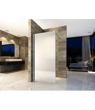 CREAVIT Inloopdouche Spiegelglas Douchewand 120cm 8mm veiligheidsglas Easy clean Nano coating