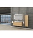 Badkamermeubel Onderkast Sally 120x50x45 Mat Eiken Hangend 2 Lades Softclose Greeploos