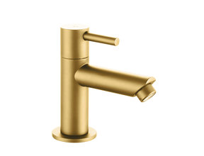 Fonteinkraan 11,3cm gebeborsteld Goud eenhendel bediening Laag Koud