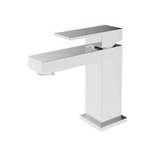 Wastafelkraan SQUARE laag 17,7cm Vierkant Chroom eenhendel bediening