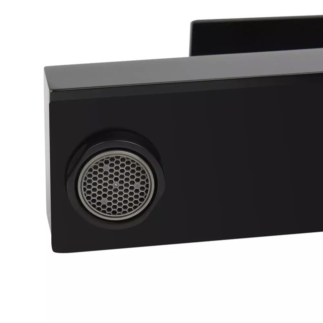 Wastafelkraan SQUARE laag 17,7cm Vierkant Zwart Mat eenhendel bediening