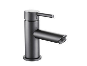 Creavit Aloni Wastafelkraan Laag Gunmetal Eenhendel bediening Mengkraan Warm en koud