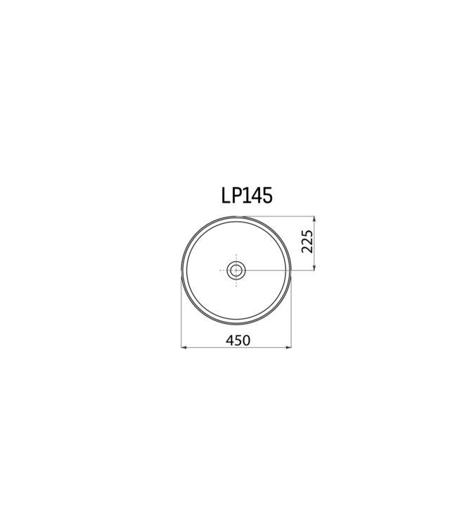 Waskom ULO Wit rond 45x11x0,5cm Keramiek