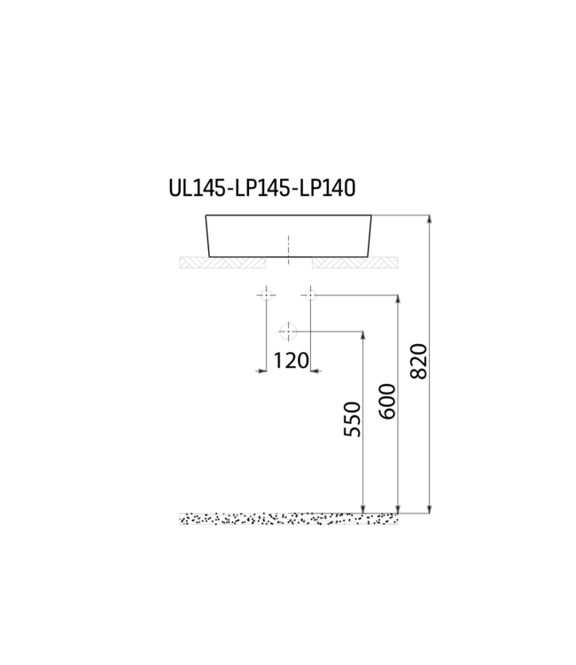 Ronde Waskom LOOP Wit 45x11cm Keramiek